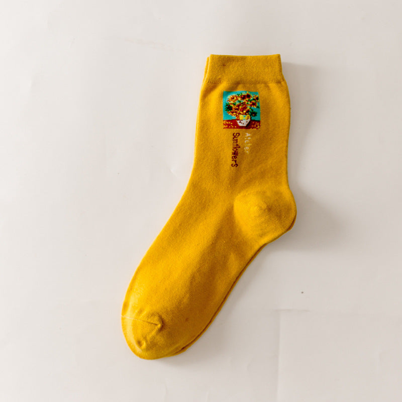 Childlike Illustration Socks Home Cartoon Series Socks