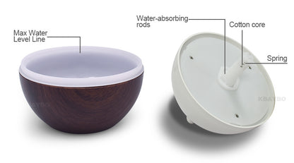 Wood grain home office desk mute humidifier