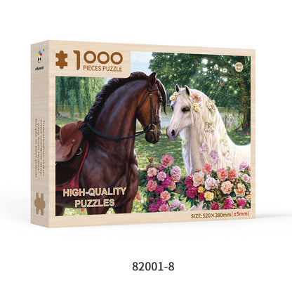 Wooden Adult 1000 Pieces Of Special-Shaped Puzzle Christmas Personalized Custom Educational Toys