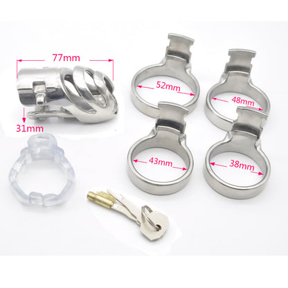 Men's Stainless Steel Chastity Lock Adult Products