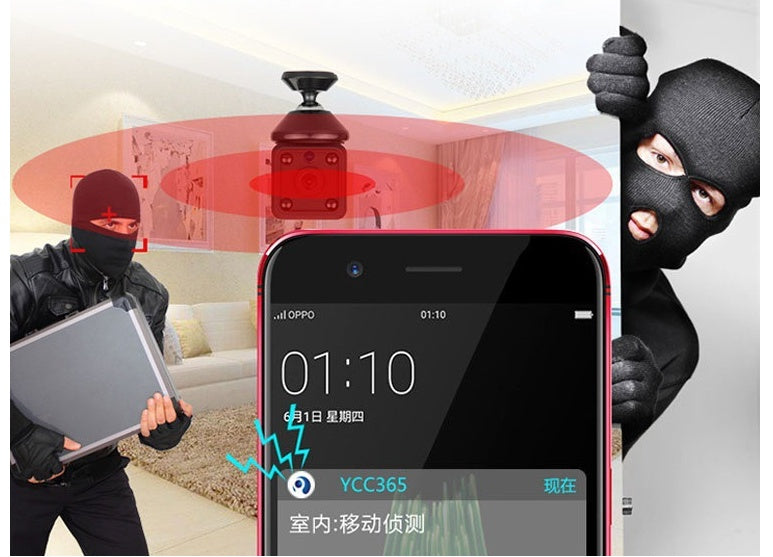 Small Square High-definition Night Vision Infrared Smart Small Remote Monitoring Camera