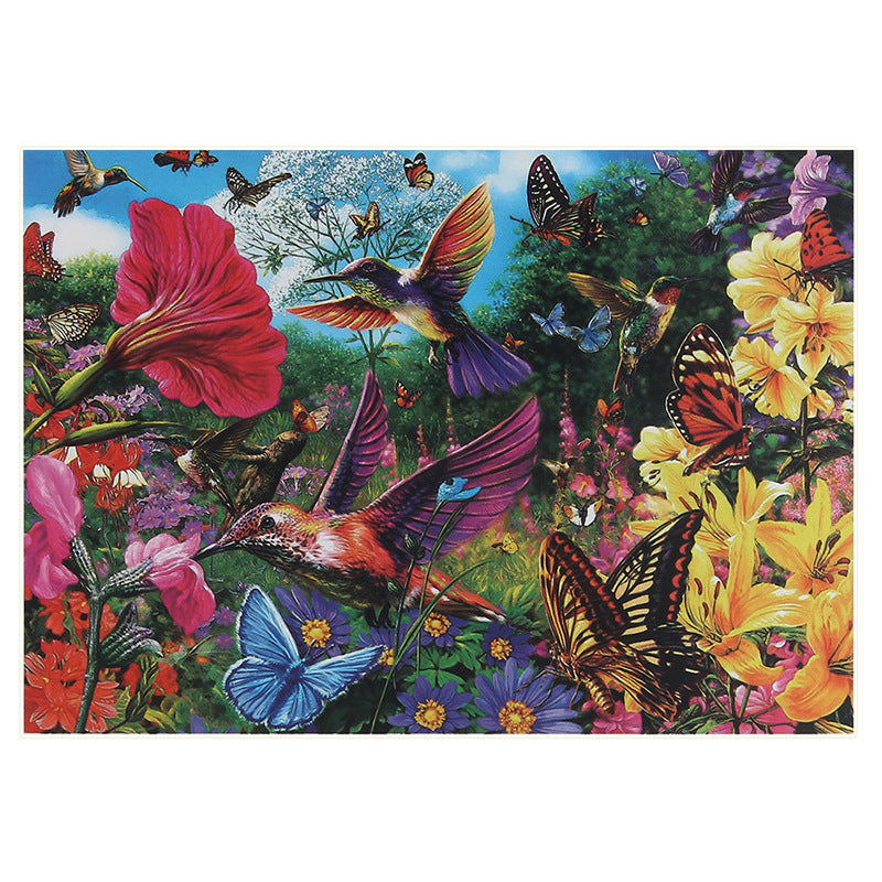 Amazon Explosive Adult Puzzle 1000 Birds And Flowers Forest Flowers Jigsaw Christmas Day Gift Toys