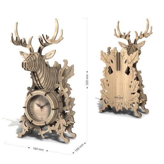 Adults High Difficulty Hand-Assembled Wooden Puzzle Three-Dimensional 3d Clock Model Boy Can Use Brain Educational Toys
