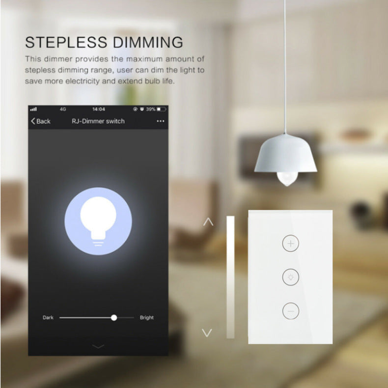Manufacturers Supply Smart Dimmer  120 Type Wifi Touch  Alexa Stepless Dimming Remote Control