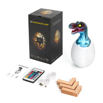 Touch Sensor Night Light LED 3&16 Colors Pat Dinosaur Egg Bedside Lamp Remote Control Nightlight Toy Rechargeable Table Lamp