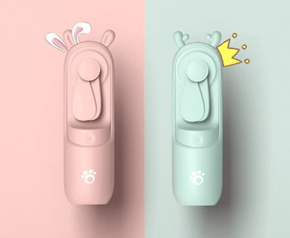 Spray Humidification Fan Mini Handheld Fan Mute Moisturizing Power Bank Multifunctional Folding Fan