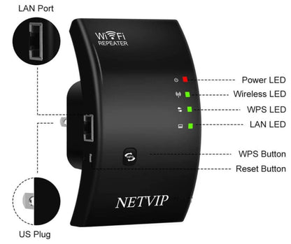 Arc-Shaped Wireless Network Signal Amplifier Enhancer