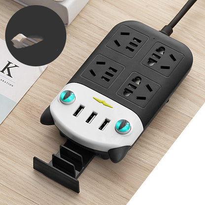 Gift Smart Usb Socket Creative Cat Row Patch Panel Patch Panel Multi Functional Household Patch Panel 3Usb Lightning Protection
