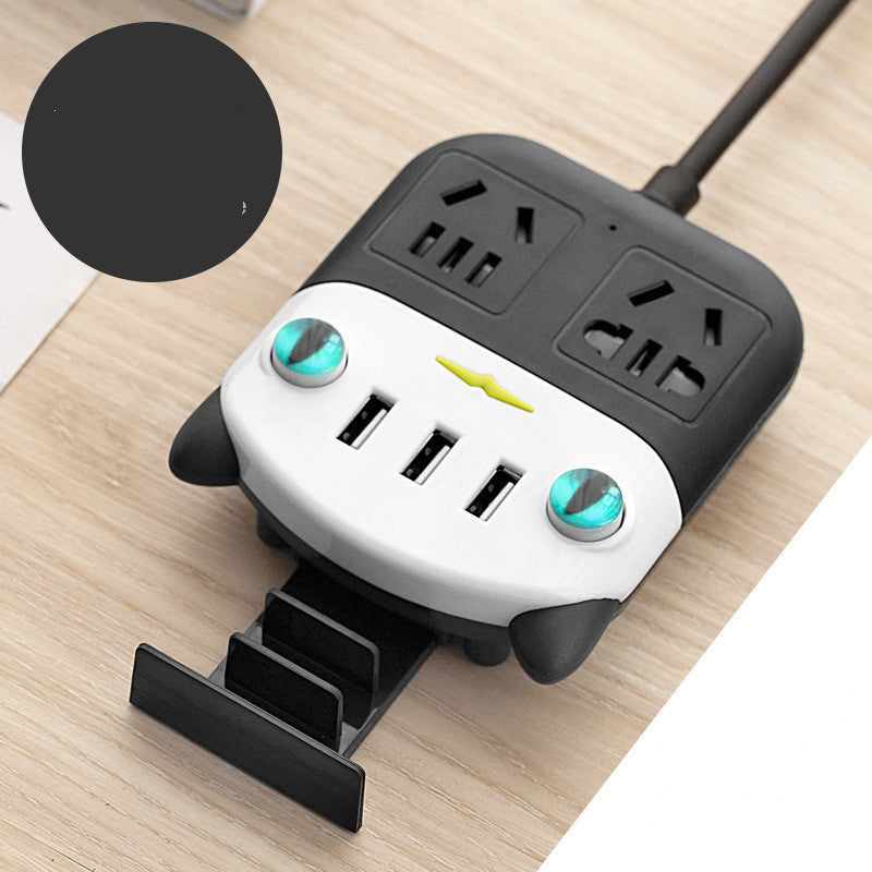 Gift Smart Usb Socket Creative Cat Row Patch Panel Patch Panel Multi Functional Household Patch Panel 3Usb Lightning Protection