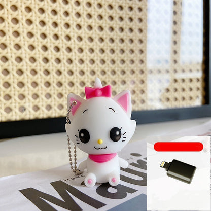 Compatible with Apple , Mobile Phone And Computer Dual-Use Girl'S Heart Car Mini Usb