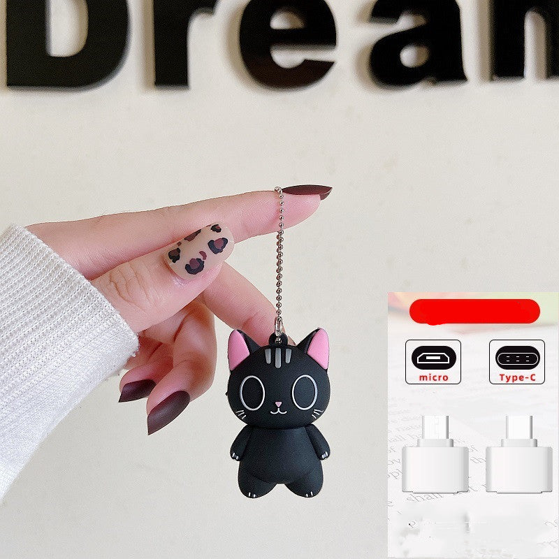 Compatible with Apple , Mobile Phone And Computer Dual-Use Girl'S Heart Car Mini Usb