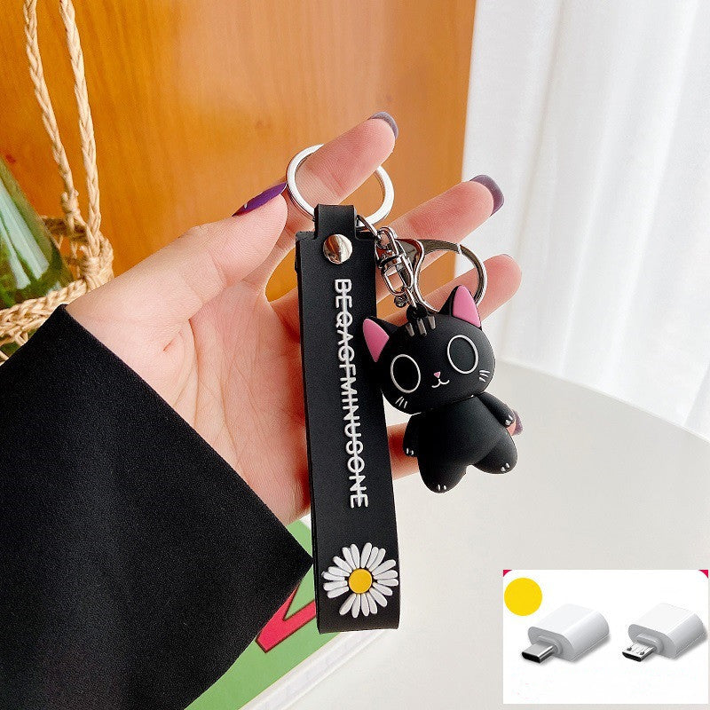 Compatible with Apple , Mobile Phone And Computer Dual-Use Girl'S Heart Car Mini Usb