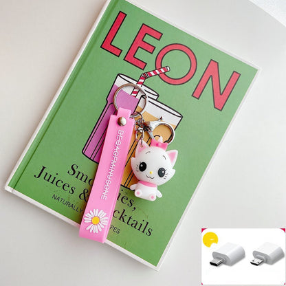 Compatible with Apple , Mobile Phone And Computer Dual-Use Girl'S Heart Car Mini Usb