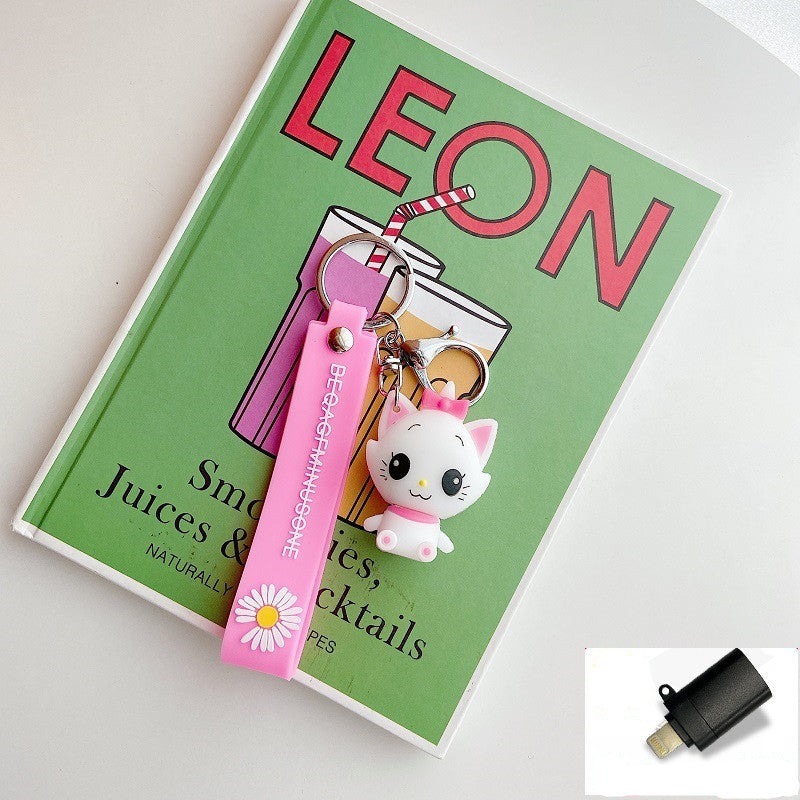 Compatible with Apple , Mobile Phone And Computer Dual-Use Girl'S Heart Car Mini Usb