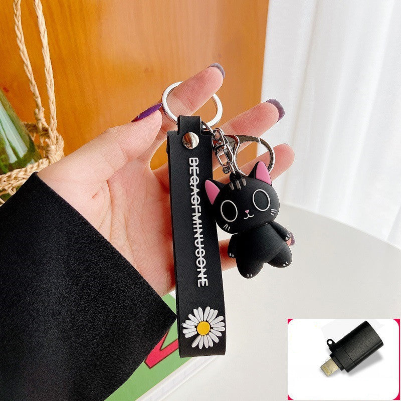 Compatible with Apple , Mobile Phone And Computer Dual-Use Girl'S Heart Car Mini Usb