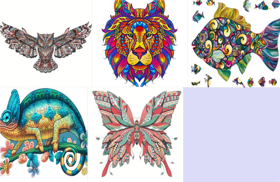 Each Piece Is Animal Shaped Christmas Gift Colorful Elephant Turtle Wooden Jigsaw Puzzles