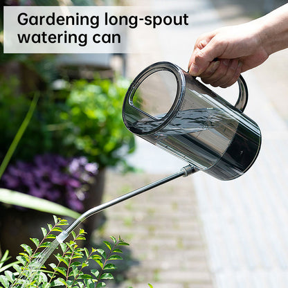 New 1.5L garden watering can, large-capacity detachable watering device, stainless steel long-spout home garden supplies