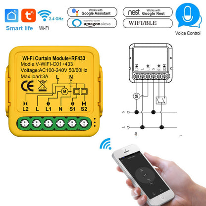 WIFI 433 Shutter Window Curtain Breaker
