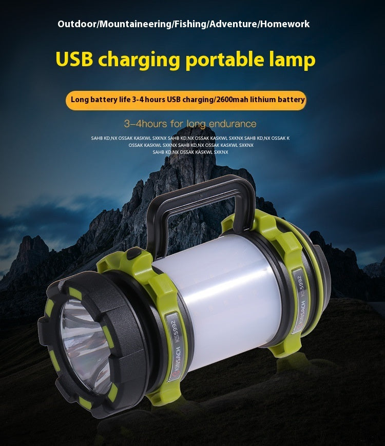 Portable LED Searchlight Outdoor Strong Light Charging Power Torch