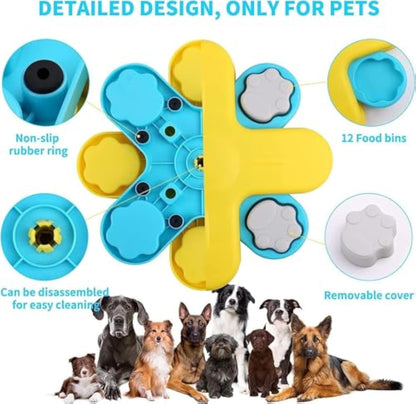 Dogs Food Puzzle Feeder Toys Interactive Dog Puzzle Toys Twister Dog Food Dispenser, Dog Enrichment Toys For IQ Training Adjustable Slower Feeder Dog Puzzle