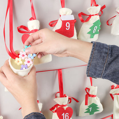Christmas 11x16cm Hanging Countdown Calendar Bag