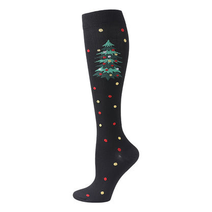 Men's And Women's Fashion Simple Christmas Sports Compression Socks