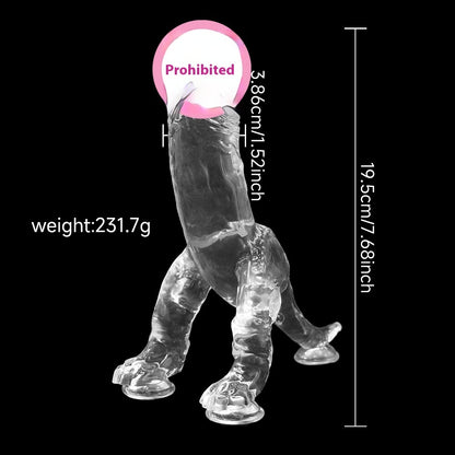 Special-shaped Dinosaur Simulation Glass Dildo