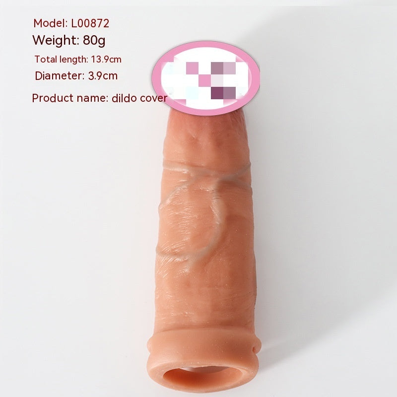 Men's Exotic Condom Sex Toy Set Adult Supplies Crystal Set Penis Set Foreskin Blocking Ring Bold Lengthened