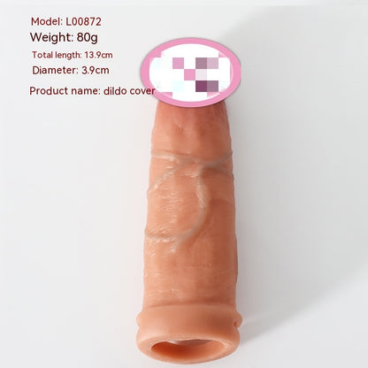 Men's Exotic Condom Sex Toy Set Adult Supplies Crystal Set Penis Set Foreskin Blocking Ring Bold Lengthened