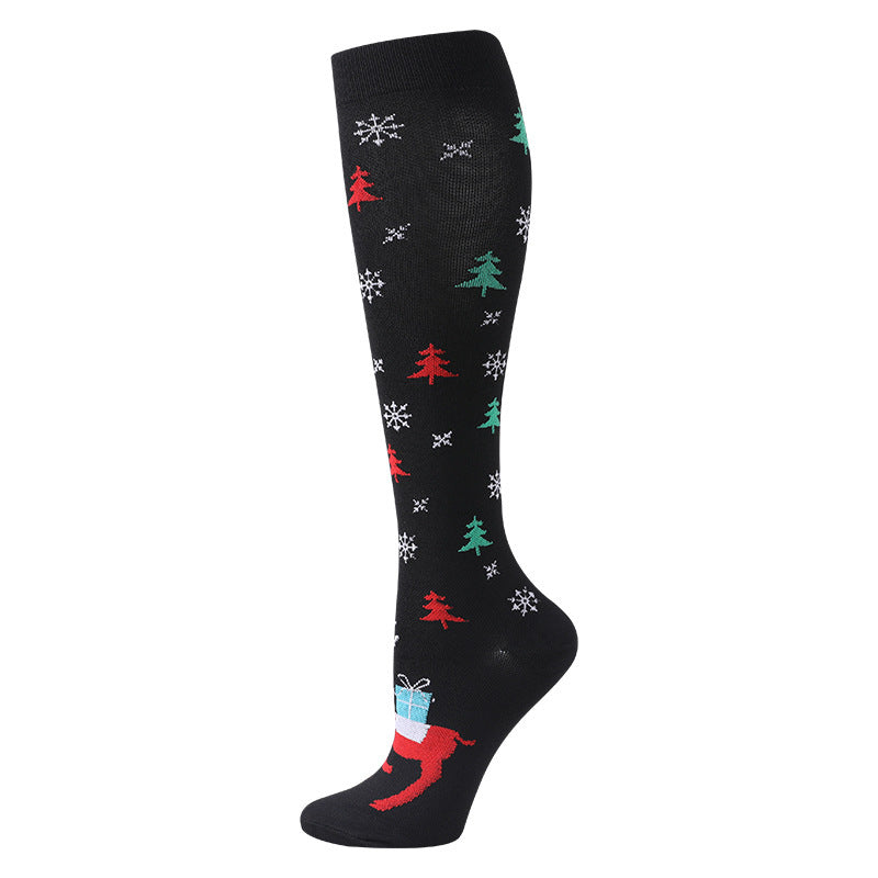 Men's And Women's Fashion Simple Christmas Sports Compression Socks