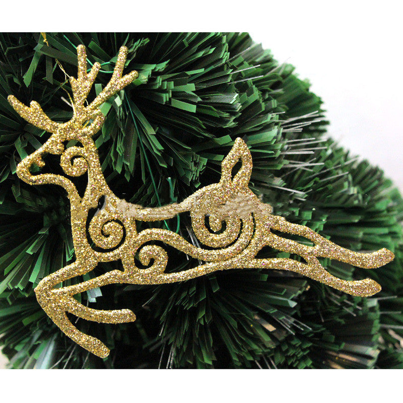 Christmas Decoration Hollow Plastic Flying Deer Pendant