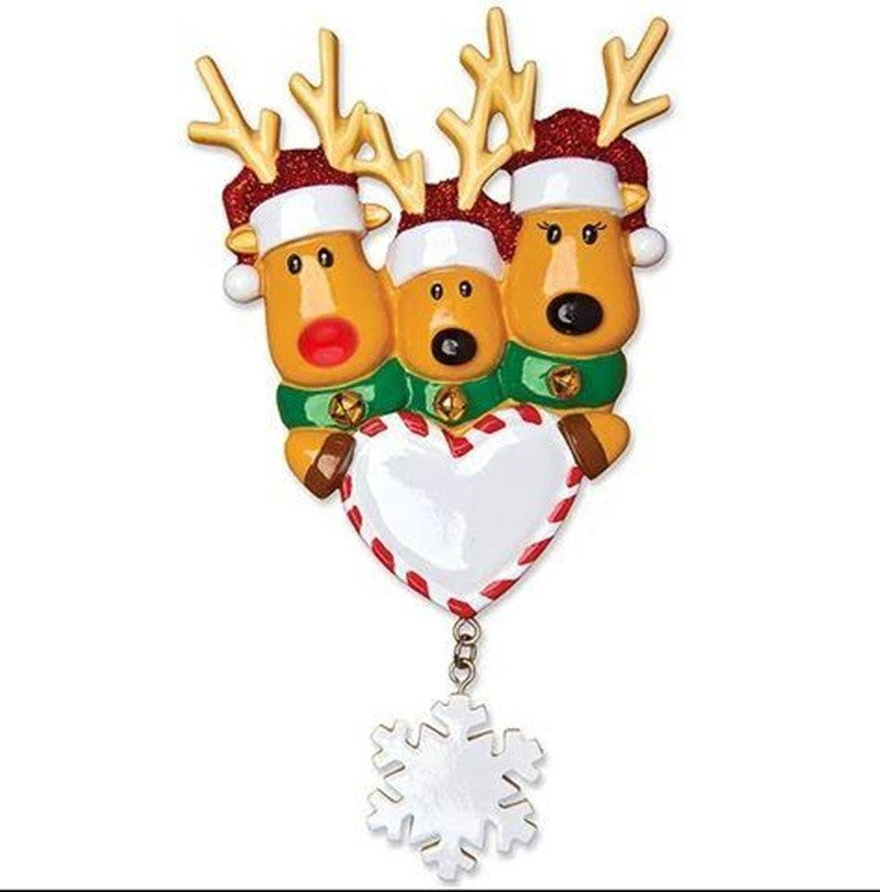 Christmas Reindeer Family Cute Home Pendant