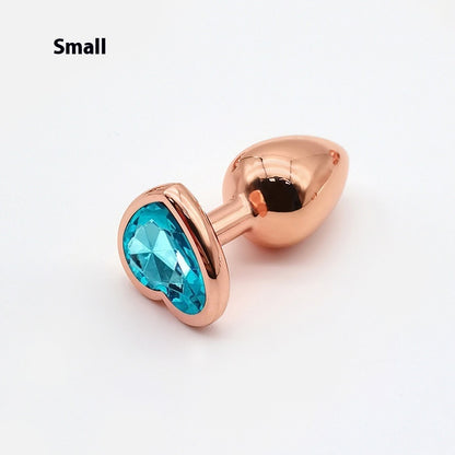 Heart-shaped Small Size Rose Gold Metal Women's Adult Products