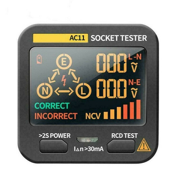 Digital Display Socket Electrical Ground Wire Tester Line Phase Test Plug Polarity Electroscope