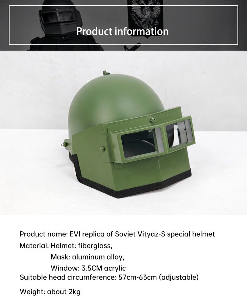 Cold War - era EVI Soviet/Russian Special Forces Vityaz - S Helmet, Class 6 Helmet, featured in *Escape from Tarkov*