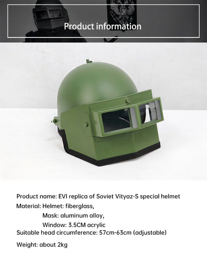 Cold War - era EVI Soviet/Russian Special Forces Vityaz - S Helmet, Class 6 Helmet, featured in *Escape from Tarkov*