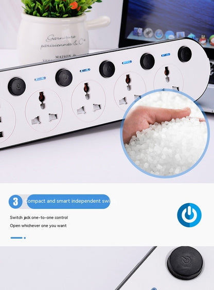 Multi-switch European Standard American Standard British Standard USB Power Strip Socket Household Plug Board Multi-port Fast Charging