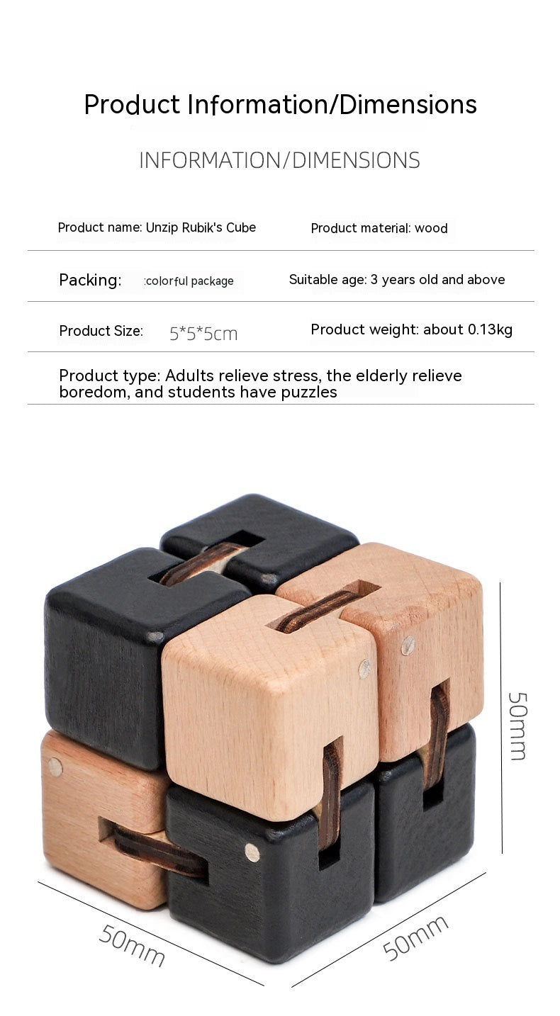 Wooden Infinite Cube Adult Flip Building Blocks Children's Educational Toys