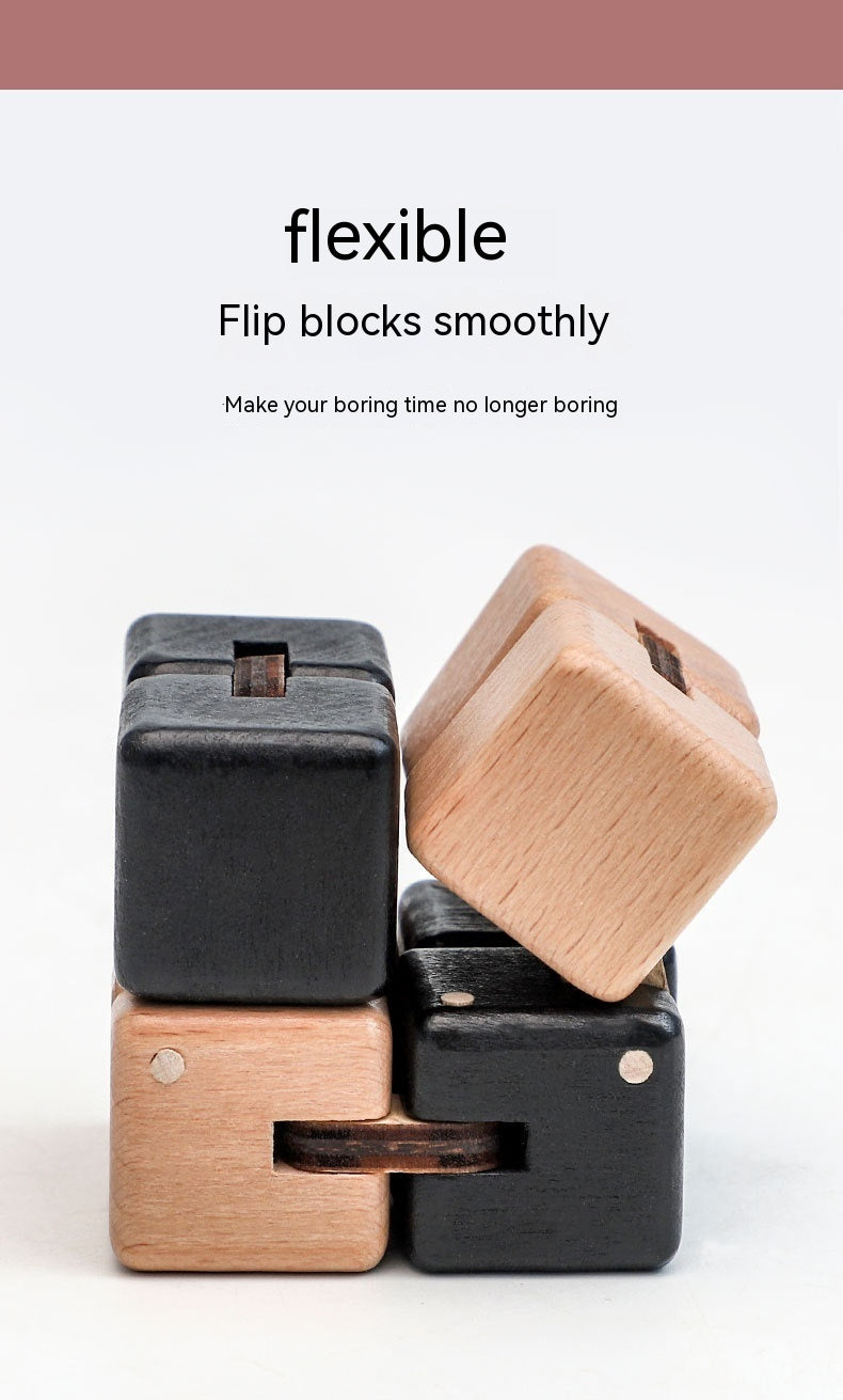 Wooden Infinite Cube Adult Flip Building Blocks Children's Educational Toys