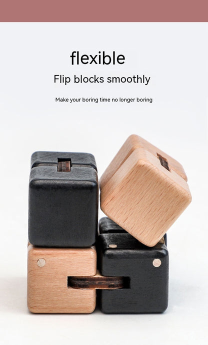 Wooden Infinite Cube Adult Flip Building Blocks Children's Educational Toys