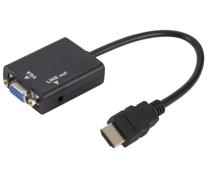HDMI to VGA Conversion Line Hdmi to Vga High Definition Conversion Adapter Bump VGA Band Audio Display