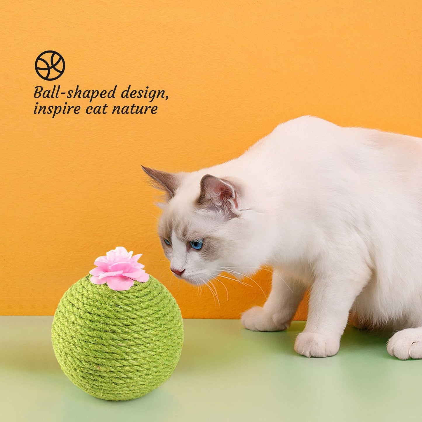 Interactive Tumbler Cactus Cat Scratcher Ball Catnip Toys Natural Sisal Scraper Tree Tower For Cat Indoor Play Hunting Exercise