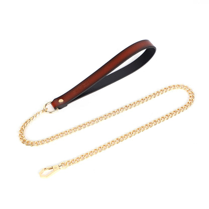 Men's And Women's Genuine Leather Collar Adult Supplies Bound Leather Collar