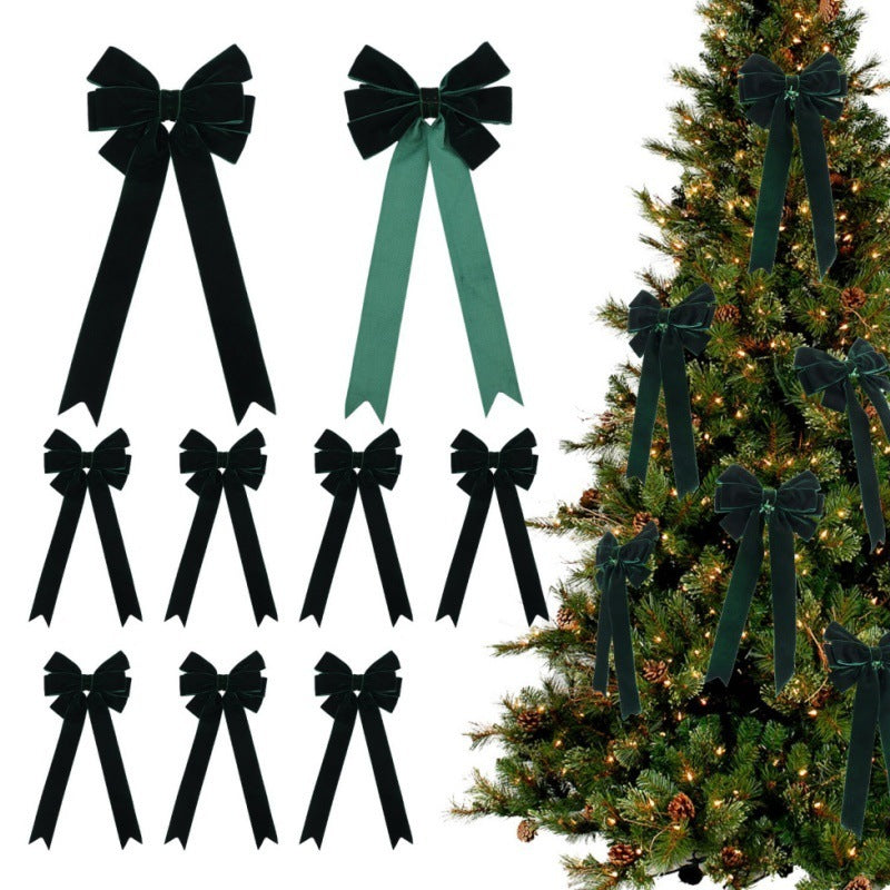 Christmas Tree Home Decorative Bowknot Garland Pendant