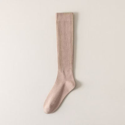 Women's Knee Length Socks Deodorant Mid-calf Japanese Maillard Slimming Casual Compression Stockings