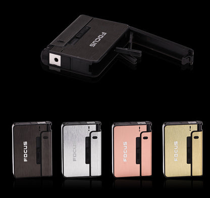 2x Aluminum Alloy Flame Automatic Cigarette Case Variants