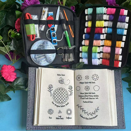 DIY Imitation Linen Sewing Book with Embroidery. Personalize, Improve Skills. Portable