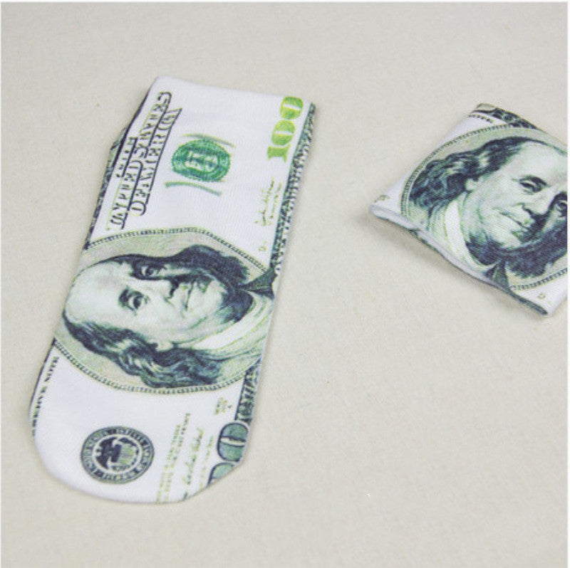 3D Printing Socks Flip Flops Cartoon Creative Socks Men And Women Couple Socks