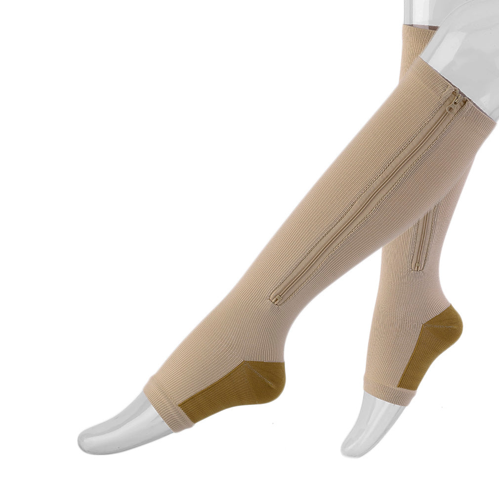 Women Slimming Zippered Compression Socks