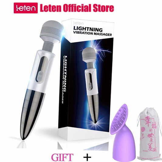 LETEN Vibrator Sex Toy For Women 360 Rotating Handheld Powerful Vibration Massager Cordless Female Masturbator